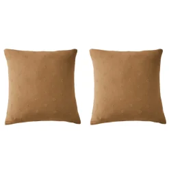 Lot de 2 taies d'oreillers brodées double gaze de coton