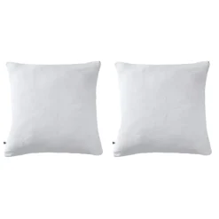 Lot de 2 taies d'oreillers brodées double gaze de coton