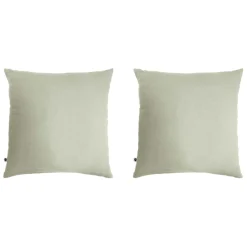 Lot de 2 taies d'oreillers double gaze de coton vert d'eau
