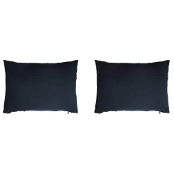 Lot de 2 taies d'oreillers double gaze de coton marine
