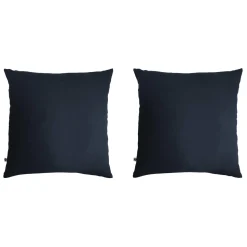 Lot de 2 taies d'oreillers double gaze de coton marine