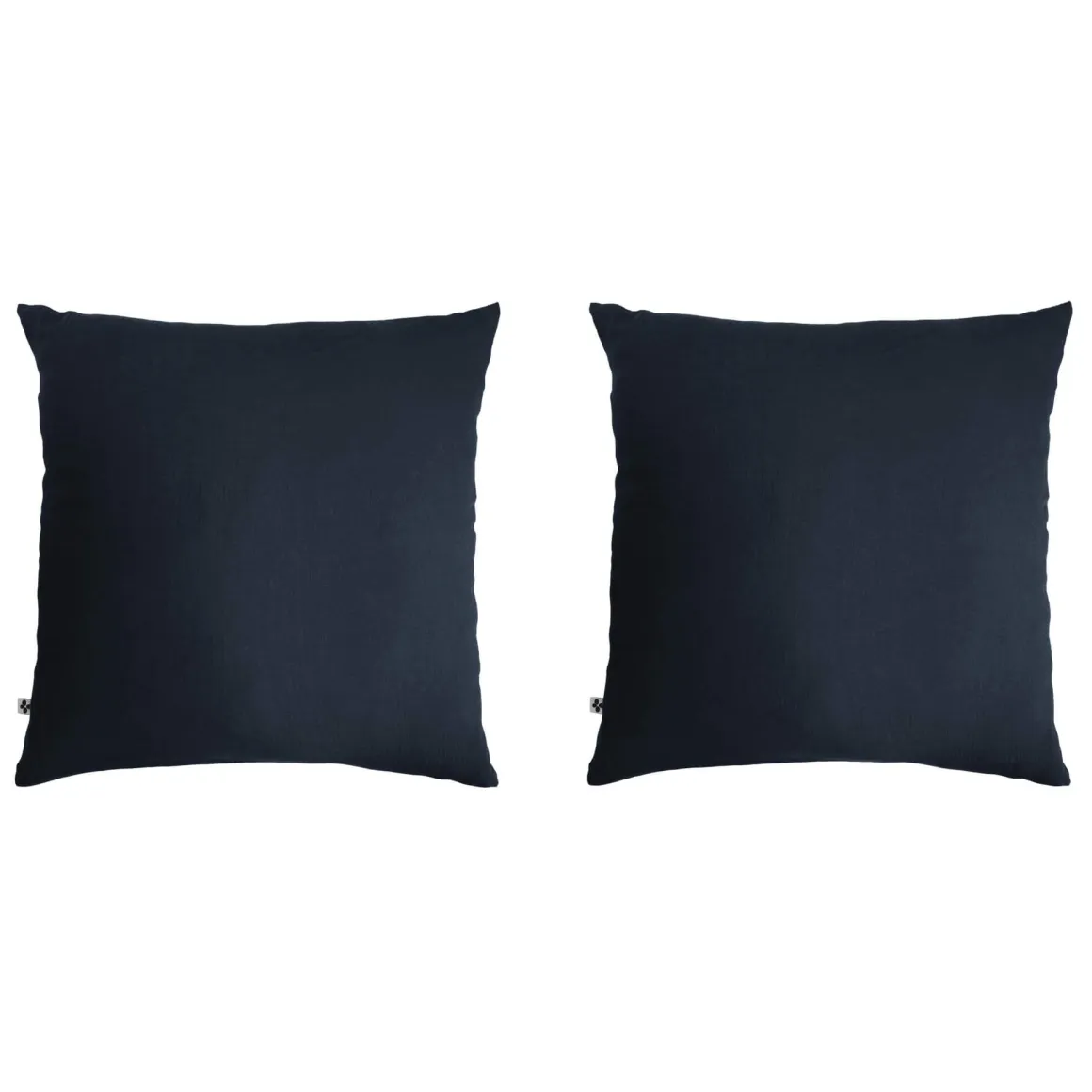 Lot de 2 taies d'oreillers double gaze de coton marine