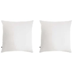 Lot de 2 taies d'oreillers double gaze de coton blanc