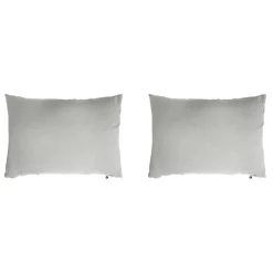 Lot de 2 taies d'oreillers double gaze de coton gris