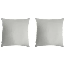 Lot de 2 taies d'oreillers double gaze de coton gris