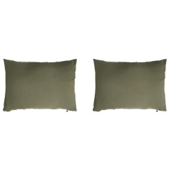 Lot de 2 taies d'oreillers double gaze de coton kaki