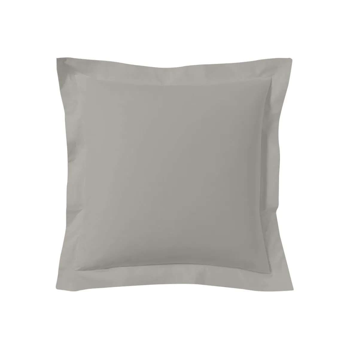 Lot de 2 taies d'oreillers gris mastic 100% coton
