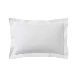 Lot de 2 taies d'oreillers percale blanc