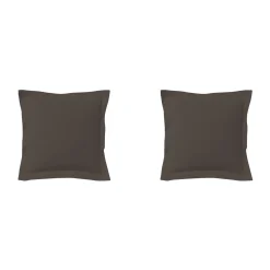 Lot de 2 taies d'oreillers zinc 100% coton