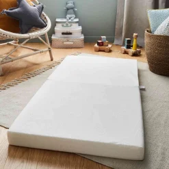 Matelas bébé pliant 2 parties déhoussable NOMADE PREMIUM 60x120