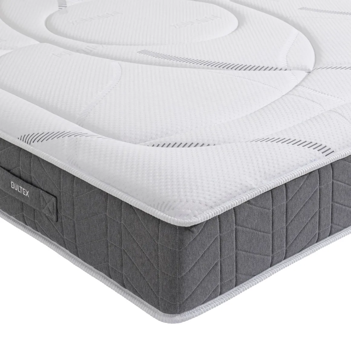 Matelas Bultex nano, mémoire de forme, coton et laine Recovery