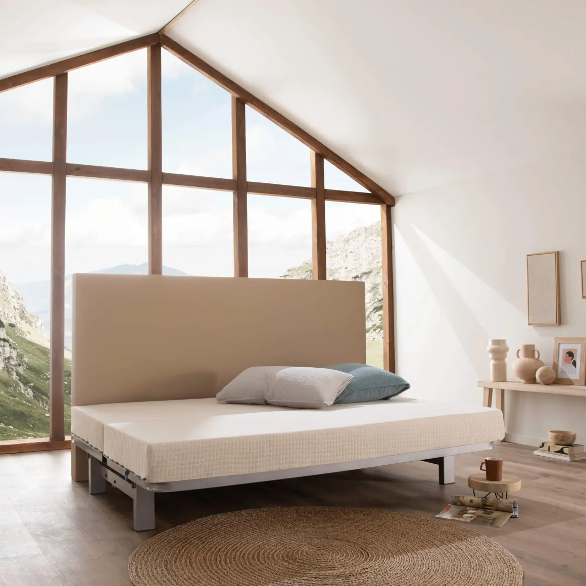 Matelas clic-clac naturel 100% latex naturel Aube - SOMEO