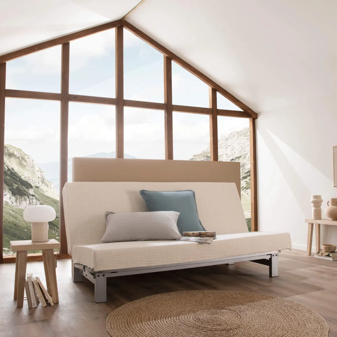 Matelas clic-clac naturel 100% latex naturel Aube - SOMEO