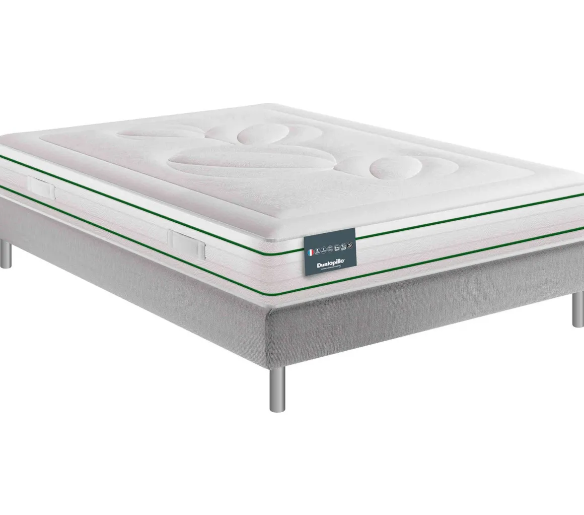 Matelas Dunlopillo 100% latex naturel ferme 7 zones 22cm HORTENSE