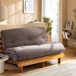Matelas futon en coton ferme tissu velours côtelé - Terre de Nuit