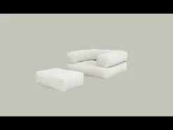 Matelas futon et pouf 2 en 1 CUBE 90x190