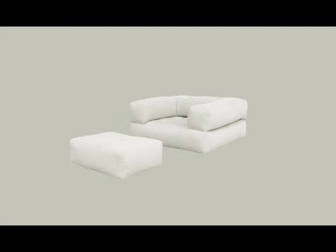 Matelas futon et pouf 2 en 1 CUBE 90x190