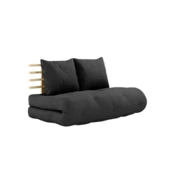 Matelas futon et tête de lit bois massif naturel SHIN SANO 140x200