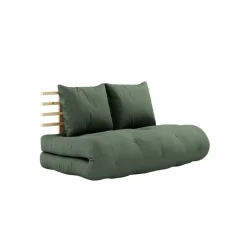 Matelas futon et tête de lit bois massif naturel SHIN SANO 140x200