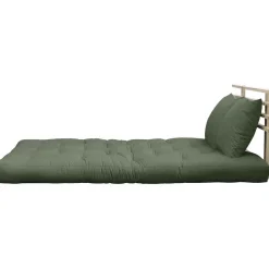 Matelas futon et tête de lit bois massif naturel SHIN SANO 140x200