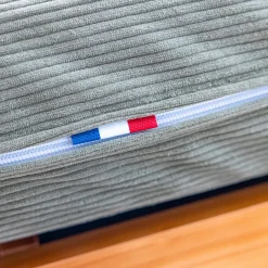 Matelas futon latex ferme tissu velours côtelé - Terre de Nuit