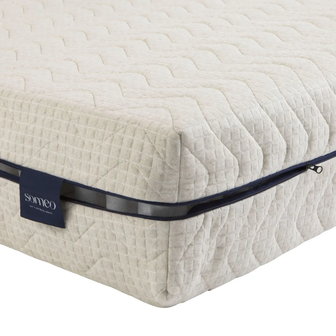 Matelas naturel ressorts et latex naturel Aube 600 - SOMEO