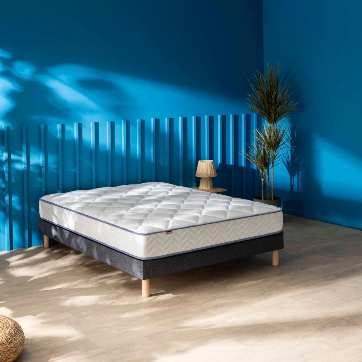 Matelas ressorts ensachés + mousse mémoire Merinos SWEETY