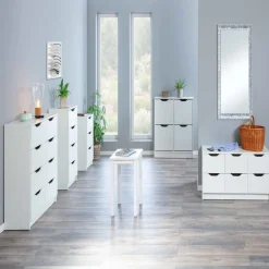Meuble à chaussures 4 abattants en bois - MC12026