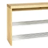 Meuble à chaussures avec banc en bois imitation chêne - MC15038