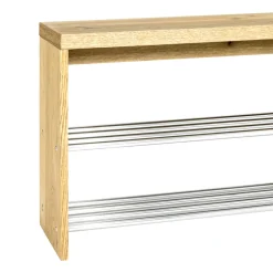 Meuble à chaussures avec banc en bois imitation chêne - MC15038
