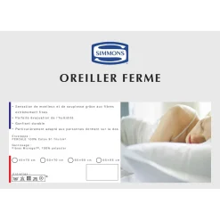 Oreiller Microgel Ferme percale Simmons