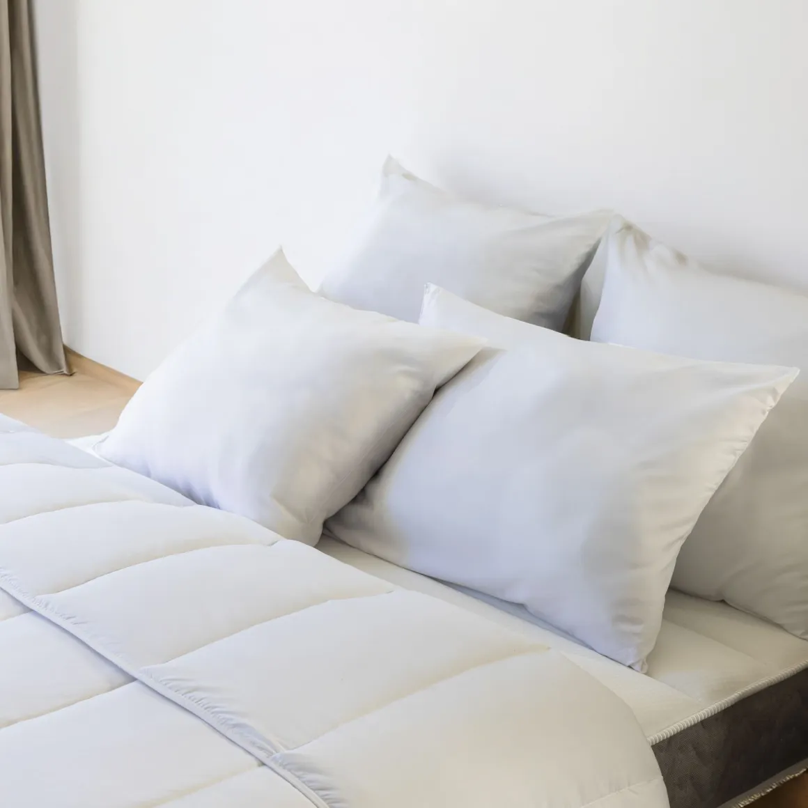 Pack couette chaude hiver et oreiller anti-acariens et anti-bactériens
