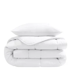 Pack couette hiver 550g et oreiller éco naturel moelleux 60x60