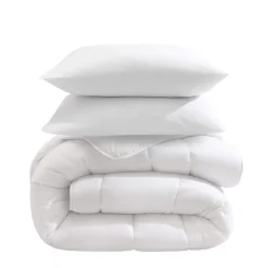 Pack couette hiver 550g et oreiller éco naturel moelleux 60x60