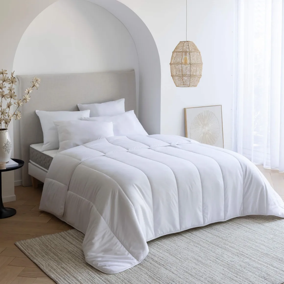 Pack couette été et oreiller moelleux anti-acariens - Someo