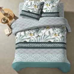 Parure de lit Colibri vert 240x220