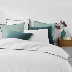Parure de lit coton lavé Linette Blanc