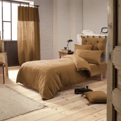 Parure de lit double gaze de coton Terre de Nuit