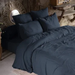 Parure de lit double gaze de coton Terre de Nuit