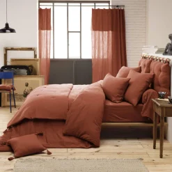 Parure de lit double gaze de coton Terre de Nuit