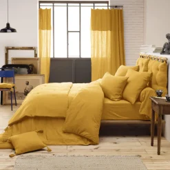 Parure de lit double gaze de coton Terre de Nuit