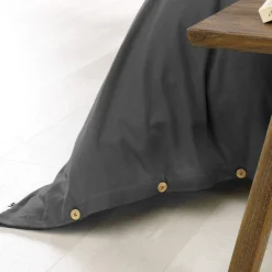 Parure de lit flanelle anthracite
