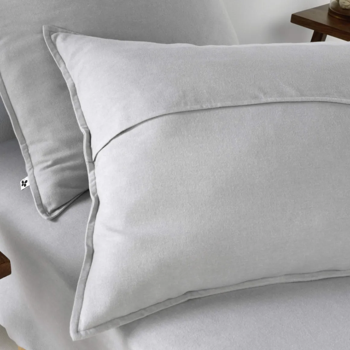 Parure de lit flanelle gris