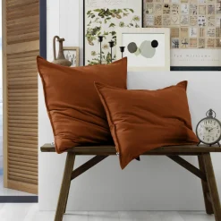 Parure de lit flanelle orange