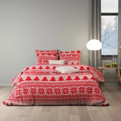 Parure de lit flanelle pin