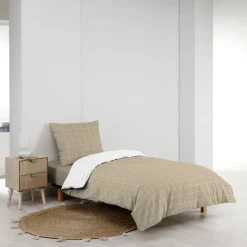 Parure de lit réversible coton carreaux Douceur d'Intérieur Cadria