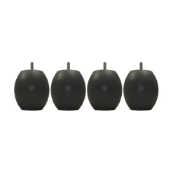 4 pieds boules bois anthracite