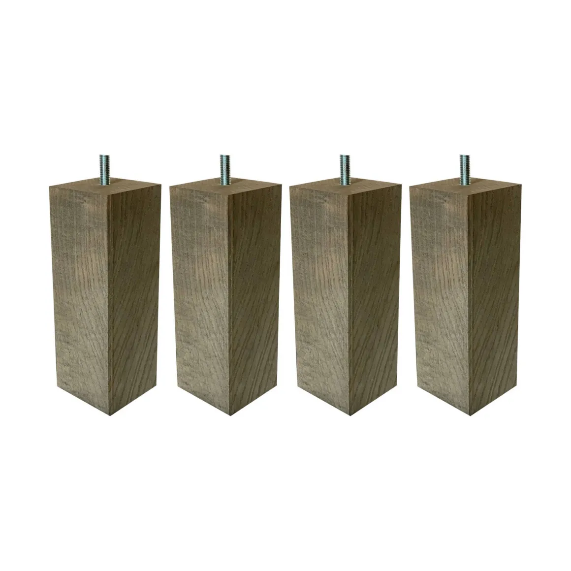 4 pieds carrés bois nature 17 cm