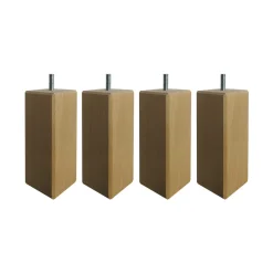 4 pieds carrés bois naturel