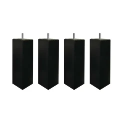 4 pieds carrés bois noir